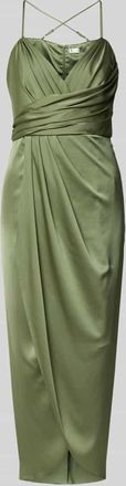 Vera Mont Abendkleid in Wickel-Optik in Dunkelgruen, Größe 40