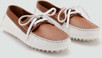 Mango Scarpe barca pelle multicolore bianco - Donna - 36 - MANGO