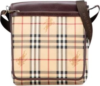 Burberry Pre-owned Cross Body Bags, female, Beige, Size: ONE SIZE Pre-owned Fabric crossbody-bags