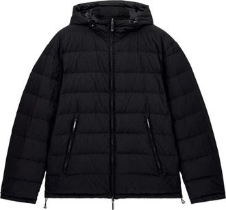 Emporio Armani Omkeerbaar Nylon Donsjack - Heren - Jassen - Zwart - Maat: XL Nylon
