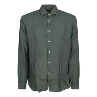 Xacus Lino Tinto Capo - Heren - Casual Overhemden - Groen - 3XL - Overhemden