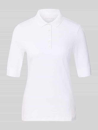 Christian Berg Slim Fit Poloshirt mit Knopfleiste und 1/2-Arm in Weiss, Gr&ouml;&szlig;e 44