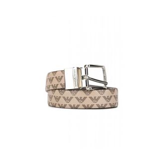 Emporio Armani Accessoires, unisex, Beige, 90 CM, Leer, Reversible Riem