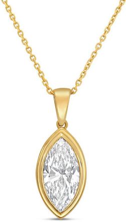 Diana M. Jewels 14kt yellow gold 5.00 ct lab grown marquise bezel with bail pendant
