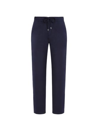 Vilebrequin Drawstring-Waist Straight-Leg Trousers - Navy