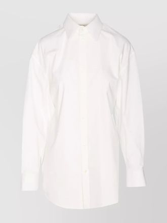 Saint Laurent curved hem long sleeves shirt