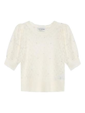 Munthe wool-blend knitted top - Neutrals