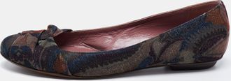 Missoni Multicolor Lurex Fabric Ballet Flats
