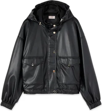 Oltre Jassen, Dames, Zwart, L, Polyester, Jas met capuchon en zakken