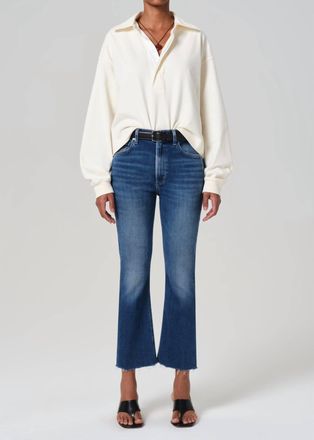 Citizens Of Humanity Isola Mid Rise Cropped Boot Jean In Blue