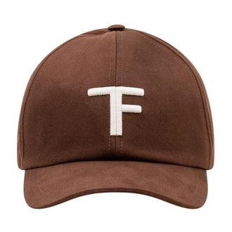 Tom Ford Canvas Cap - Heren - Petten - Bruin - M - Katoen - Accessoires