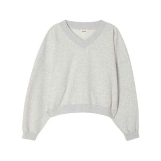 American Vintage Baptown Sweatshirt - Dames - Sweatshirts - Grijs - M - Katoen - Hoodies & sweatvesten