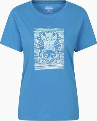 Mountain Warehouse Womens Mountain Warehouse Womens/Ladies Seahorse Relaxed Fit T-Shirt - Blue - Size: 14