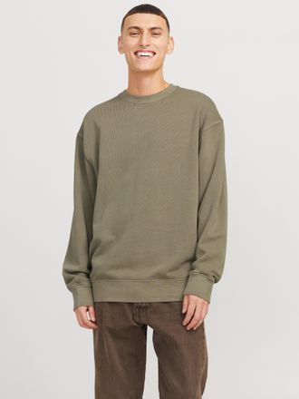Jack & Jones Sweatshirt »JJECHARGE FADED SWEAT CREW NECK NOOS« mit Rippbündchen