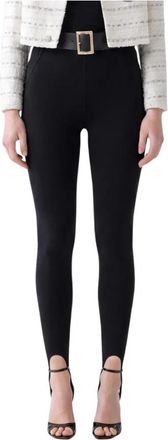 Self Portrait Knit Stirrup Leggings - Dames - Leggings - Zwart - XS - Polyester - Broeken