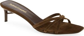 Jeffrey Campbell Nicoise Slide Sandal in Brown Suede at Nordstrom, Size 6.5