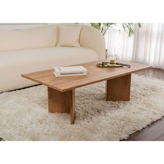 Dmora Mesa De Centro Turate, Forma Rectangular, Material Tabl&oacute;n De Madera Nobilitada, Color Marr&oacute;n, 119x60x40h Cm Roble Marr&oacute;n