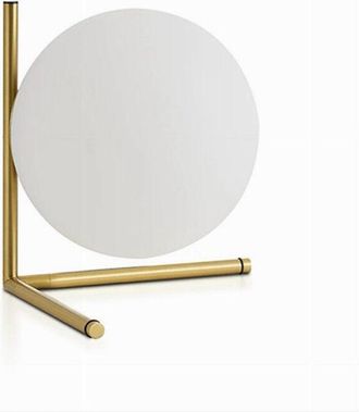 Trade Shop Trade Shop - Lampada Comodino Minimalista Lume Decorativo In Metallo Bronzo Sfera Vetro G9 D34