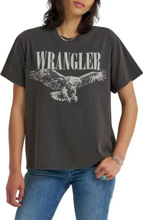 Wrangler Eagle Logo Graphic T-Shirt in Faded Black at Nordstrom, Size X-Small