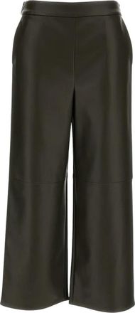 Max Mara Wijde broek - Dames - Wijde Broeken - Groen - XS - Broeken