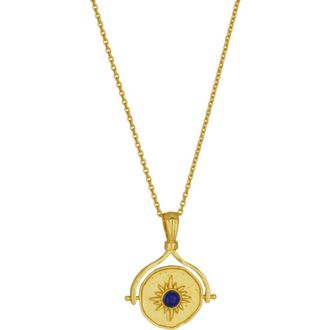 Ottoman Hands Lapis Fidget Necklace in Gold at Nordstrom