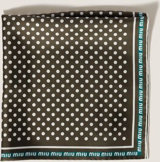 Miu Miu Printed twill scarf