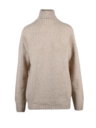 Retois Beige Wool High Neck Sweater