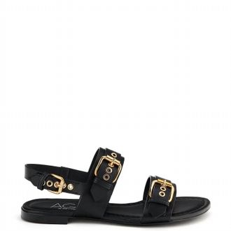 AGL Womens Summer Buckle Sandal In Black