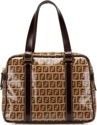Fendi Pre-owned Canvas fendi-bags - Dames - Vintage Shopper - Bruin - ONE Size - Leer - Vintage