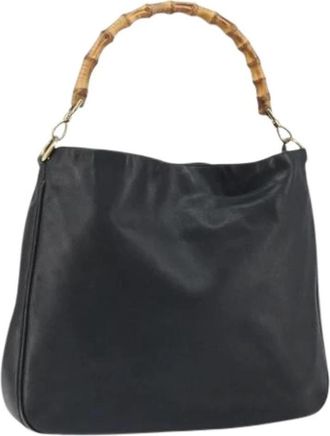 Gucci Pre-owned Vintage Leren Handtas - Dames - Vintage Handtas - Zwart - ONE Size - Leer - Vintage