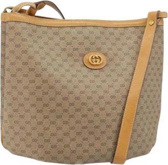 Gucci Pre-owned Cross Body Bags, female, Beige, Size: ONE SIZE Pre-owned Vintage Shoulder Bag