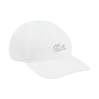 Lacoste Cotton Twill Badge Cap - Heren - Petten - Wit - ONE Size - Katoen - Accessoires