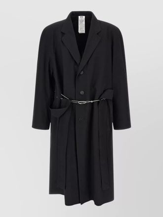 Magliano raglan trench coat long sleeves vent back