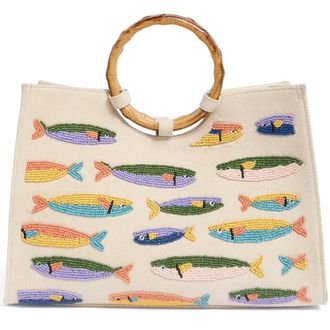 Collection XIIX Beaded Sardine Top Handle Bag in Natural at Nordstrom Rack