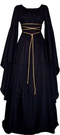 Generic Medieval Renaissance Costumes for Women,Halloween Fancy Dress Costumes Vintage Gothic Elegant Traditional Costume Irish Victorian Princess Long Dress 