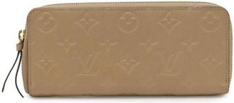 Louis Vuitton Pre-owned Monogram Empreinte Clemence Portemonnee - Dames - Vintage Accessoires - Beige - ONE Size - Leer - Vintage