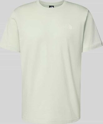 The North Face T-Shirt mit Label-Print in Hellgruen, Gr&ouml;&szlig;e XXL