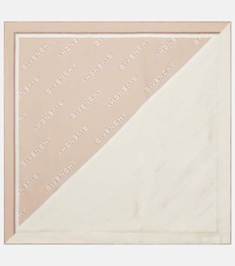Givenchy Logo silk twill scarf