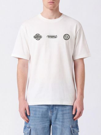 Barrow Cotton T-shirt with Graphic Print and Contrast Logo