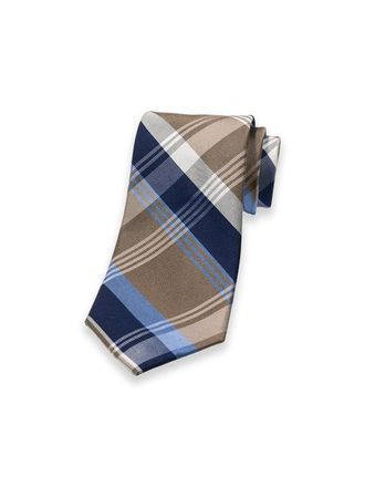 Paul Fredrick Patterned Woven Silk Tie in Gold/blue at Nordstrom