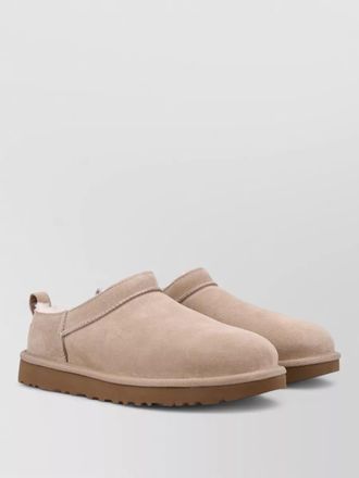 UGG micro slippers pull tab round toe rubber sole
