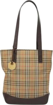 Burberry Pre-owned Tote Bags, female, Beige, Size: ONE SIZE Pre-owned Nova check tote