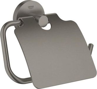 GROHE Essentials closetrolhouder met klep brushed hard graphite