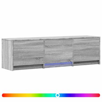 vidaXL Mueble De Tv Con Led Con Led Gris Sonoma 140 X 34 X 40 Cm Vidaxl