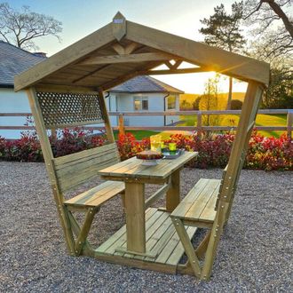 Zest Zest - Stirling Arbour Wooden Garden Seat Bench Dining Table Shelter Trellis