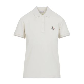 Moncler Polo Shirts, female, Beige, Size: XS SS Polo
