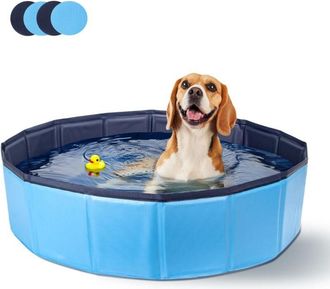 OEM Piscina Para Perros, Ba&ntilde;era R&iacute;gida, Ba&ntilde;era Plegable Para Gatos Peque&ntilde;os Y Grandes, 120 X 30 Cm, M, Azul