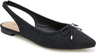 Esprit Petria Slingback Flat in Black Linen at Nordstrom Rack, Size 7.5