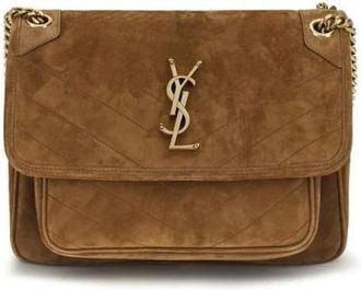Saint Laurent Bolso de Hombro Matelass&eacute; Lou Lou - Bags - Mujer - Marr&oacute;n - ONE SIZE