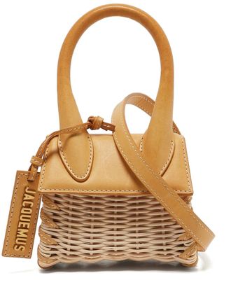 Jacquemus 2020s leather rattan bag - women - Leather/Rattan Fibres - One Size - Brown